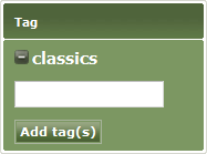 Tag Panel (logged in)